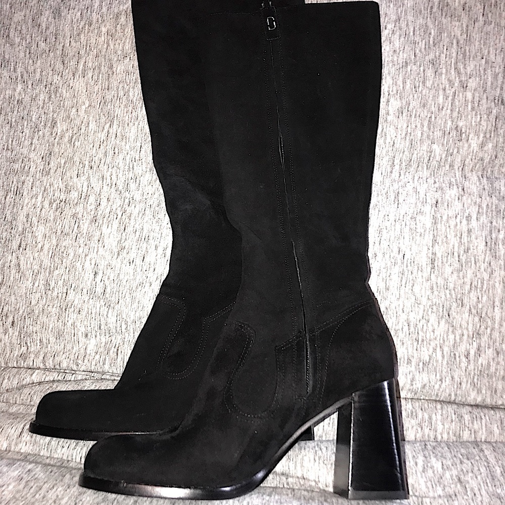 Marc Jacobs Knee High Black Suede Boots